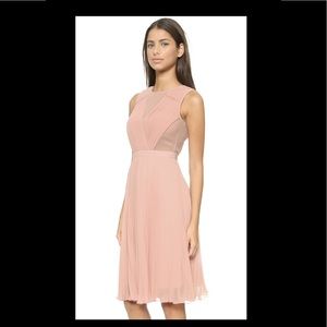 BCBG Maxazria Deborah pink sheer pleated dress 4